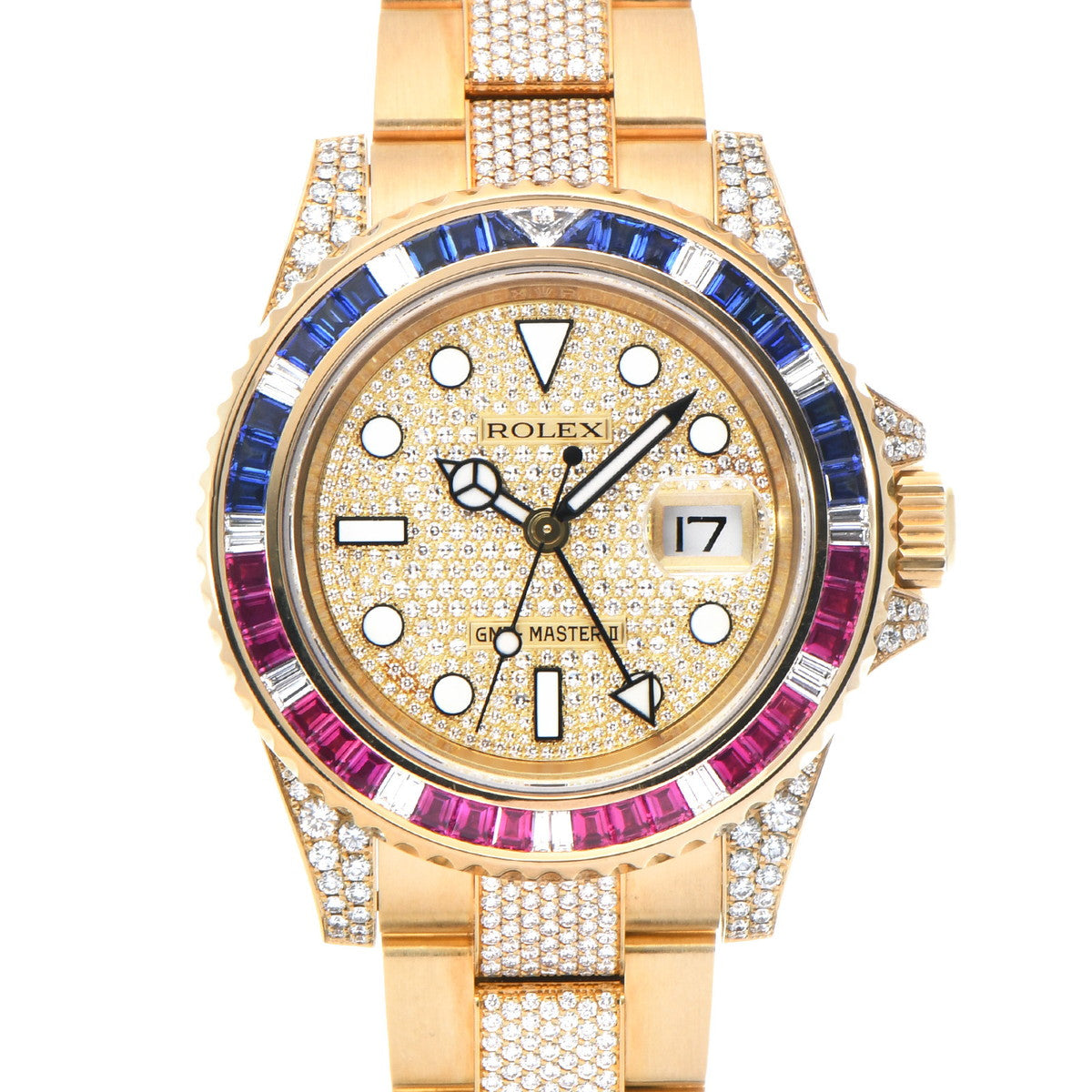 GMT Master II 116758SARU V (manufactured circa 2009) Pav Diamond ROLEX Men's [Pre-Owned].