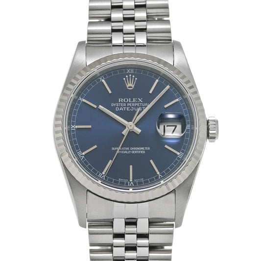 DATE JUST 16234 Y (manufactured circa 2002) Blue ROLEX Men's [Pre-Owned].