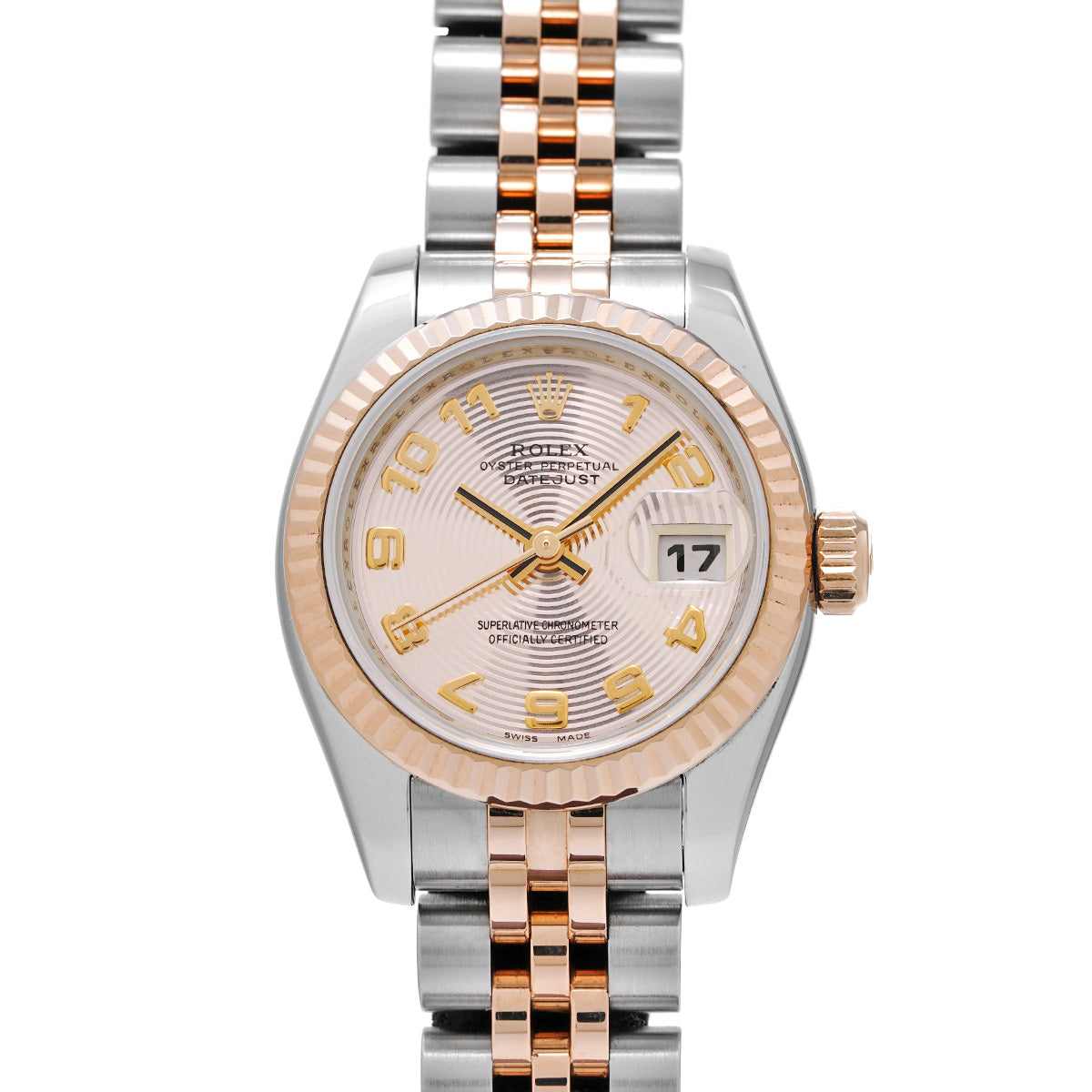 DATE JUST 179171 Z (manufactured circa 2006) Pink Concentric ROLEX Ladies [Pre-Owned].