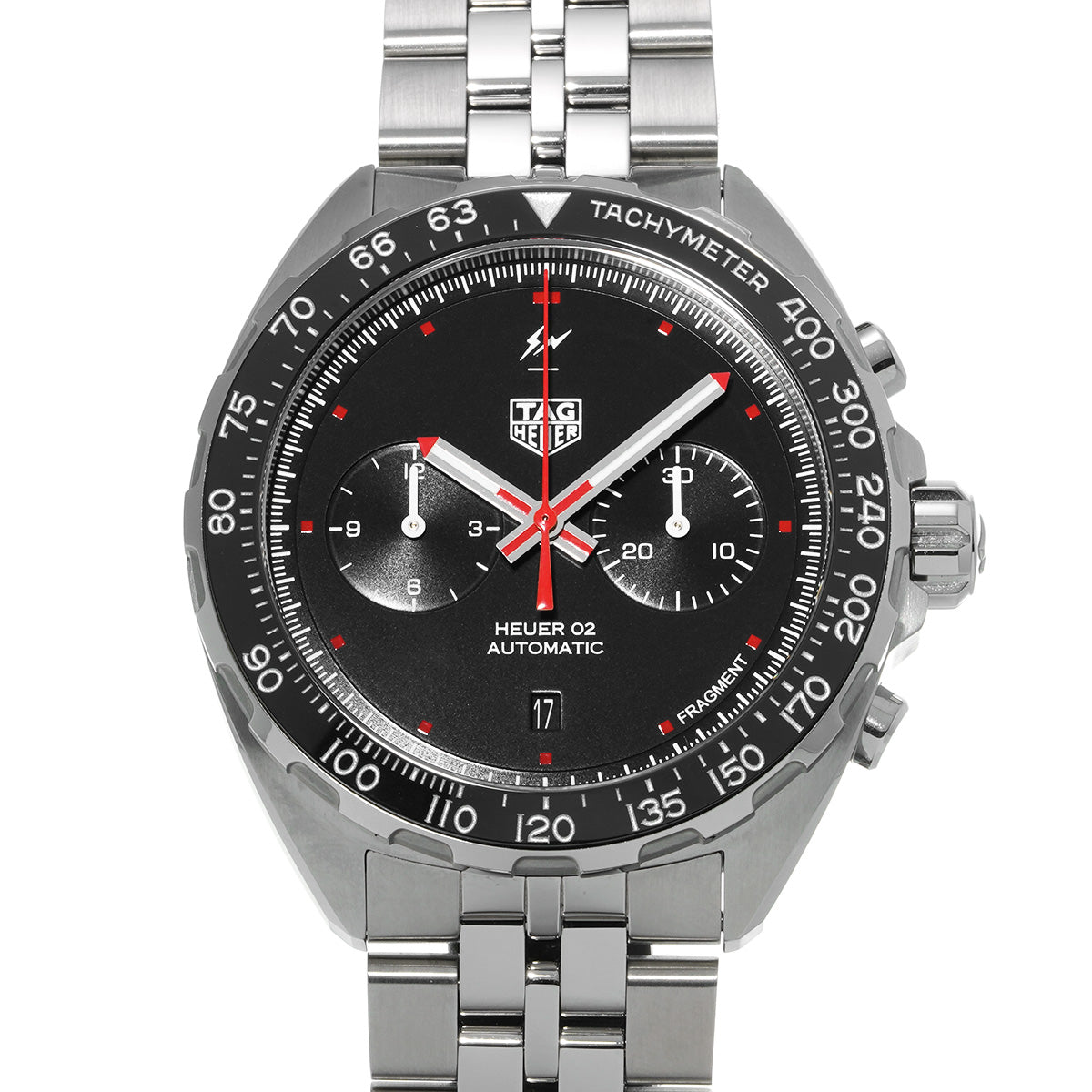 Fragment Design Calibre Heuer 02 Chronograph CAZ201A.BA0641 Black TAG HEUER Men's [Pre-Owned]