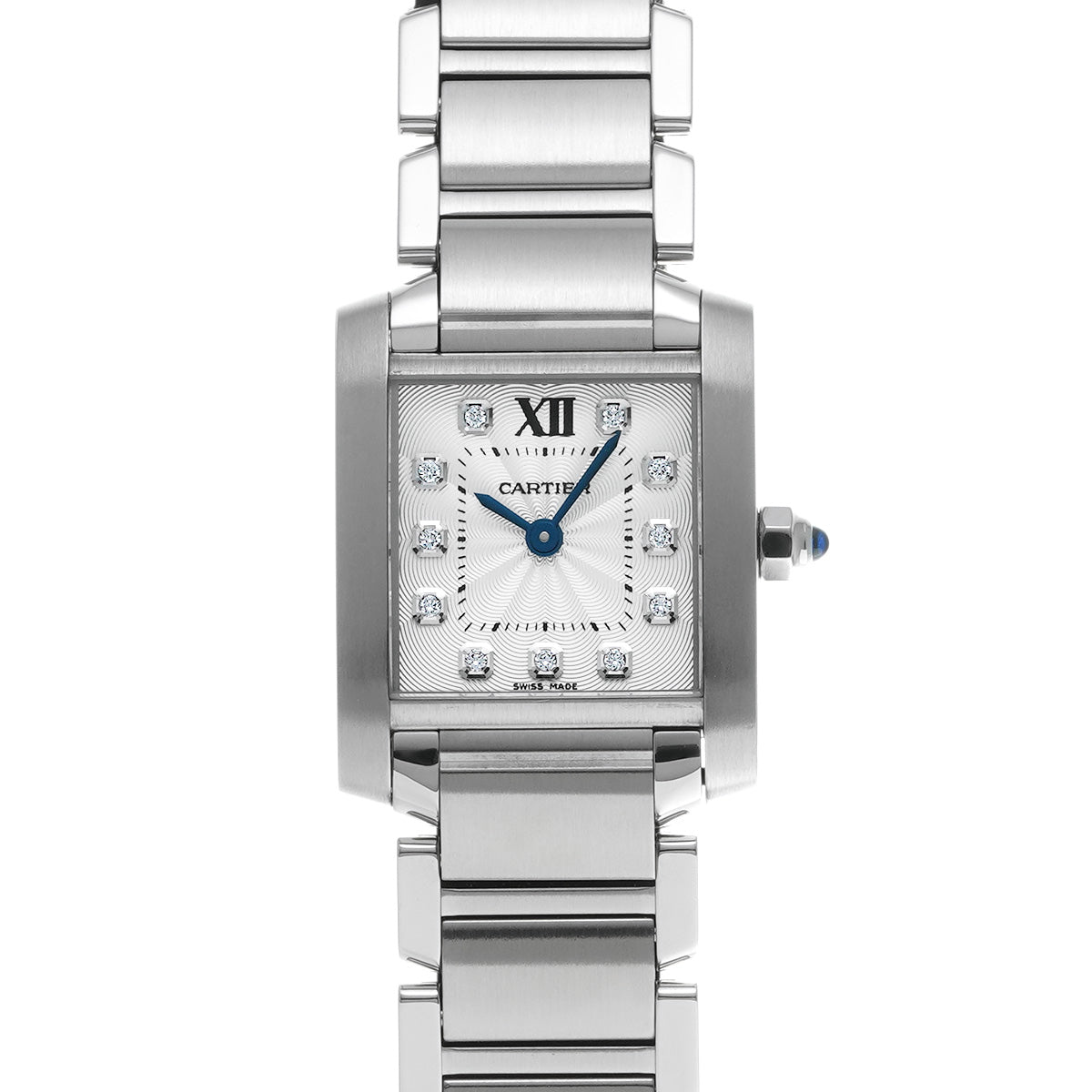 Tank Francaise SM WE110006 Silver / Diamonds CARTIER Ladies [Pre-owned]