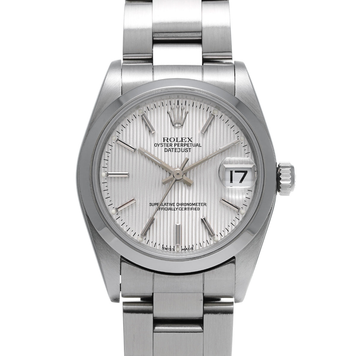 Datejust 78240 A (manufactured circa 1999) Silver Tapestry ROLEX Unisex [Pre-Owned].