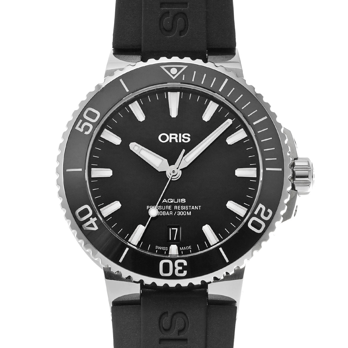 Aquis Date 01 733 7732 4134-07 8 21 05PEB Black ORIS Men's [pre-owned].