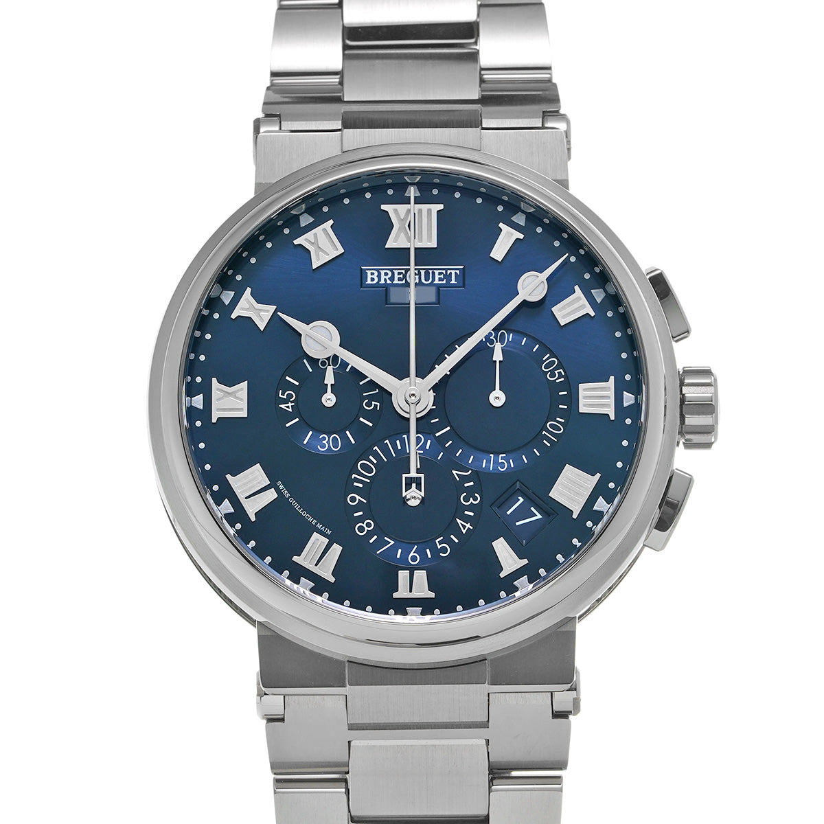 Marine Chronograph 5527TI/Y1/TW0 Blue Breguet Men's [Pre-Owned].