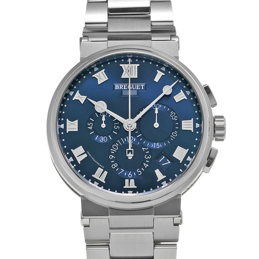 Marine Chronograph 5527TI/Y1/TW0 Blue Breguet Men's [Pre-Owned].