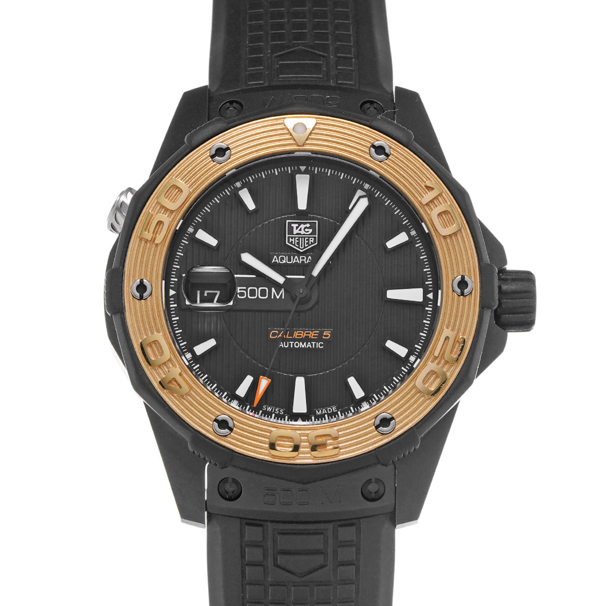 Aquaracer Calibre 5 WAJ2182.FT6015 Black TAG HEUER Men's [Pre-Owned].