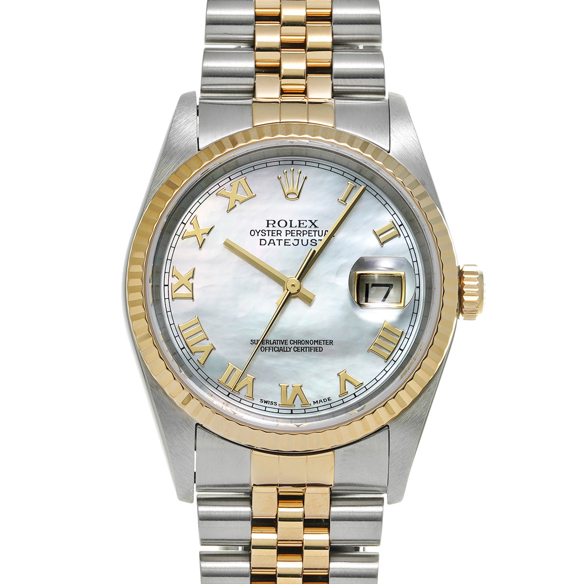 DATE JUST 16233NR Y No. (manufactured around 2003) White MOP ROLEX Men's [Pre-Owned].