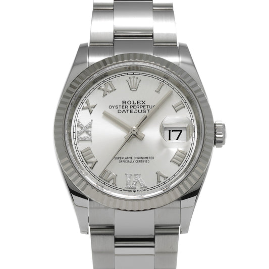 DATE JUST 36 126234 Random Serial Silver/Diamond ROLEX Men's [Pre-Owned].