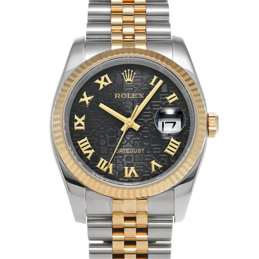 Datejust 116233 F (manufactured circa 2003) Black Computer ROLEX Men's [Pre-Owned].