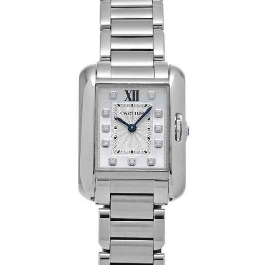 Tank Anglaise SM W4TA0003 Silver/Diamond CARTIER Ladies [Pre-owned]