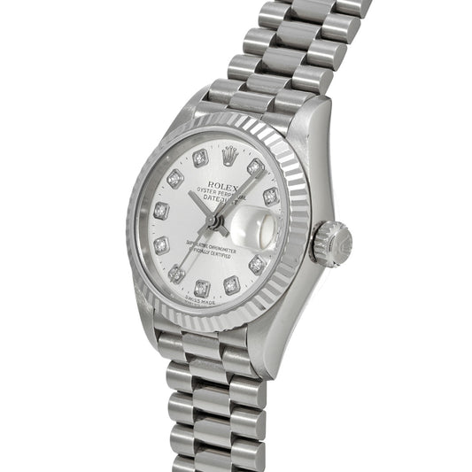 Lady Datejust 26 79179G A (manufactured circa 1999) Silver Computer/Diamond ROLEX Ladies [Pre-Owned].