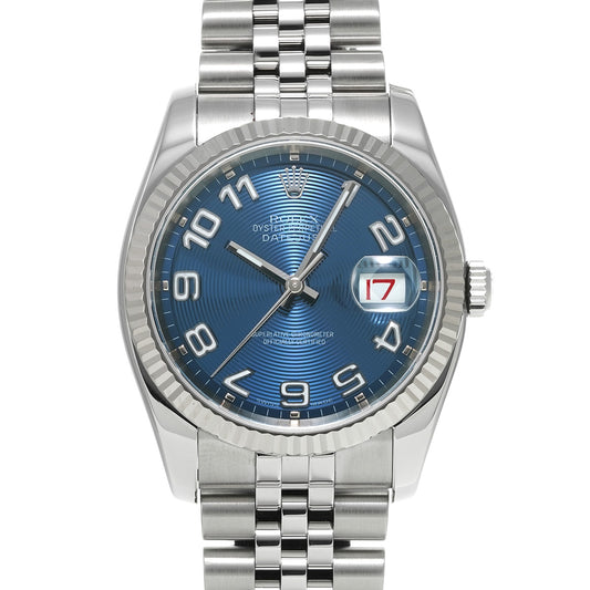 DATE JUST 116234 D (manufactured circa 2005) Blue Concentric ROLEX Men's [Pre-Owned].