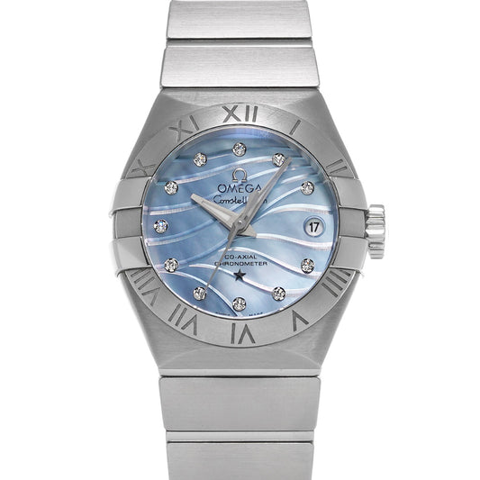 Constellation Co-Axial 123.10.27.20.57.001 Blue MOP/Diamond OMEGA Ladies [Pre-Owned].