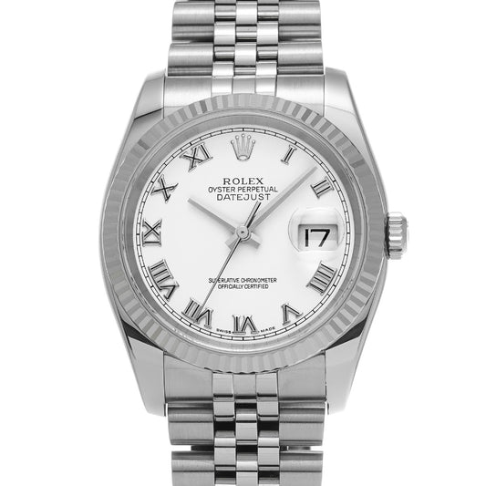 DATE JUST 116234 D (manufactured circa 2005) White ROLEX Men's [Pre-Owned].