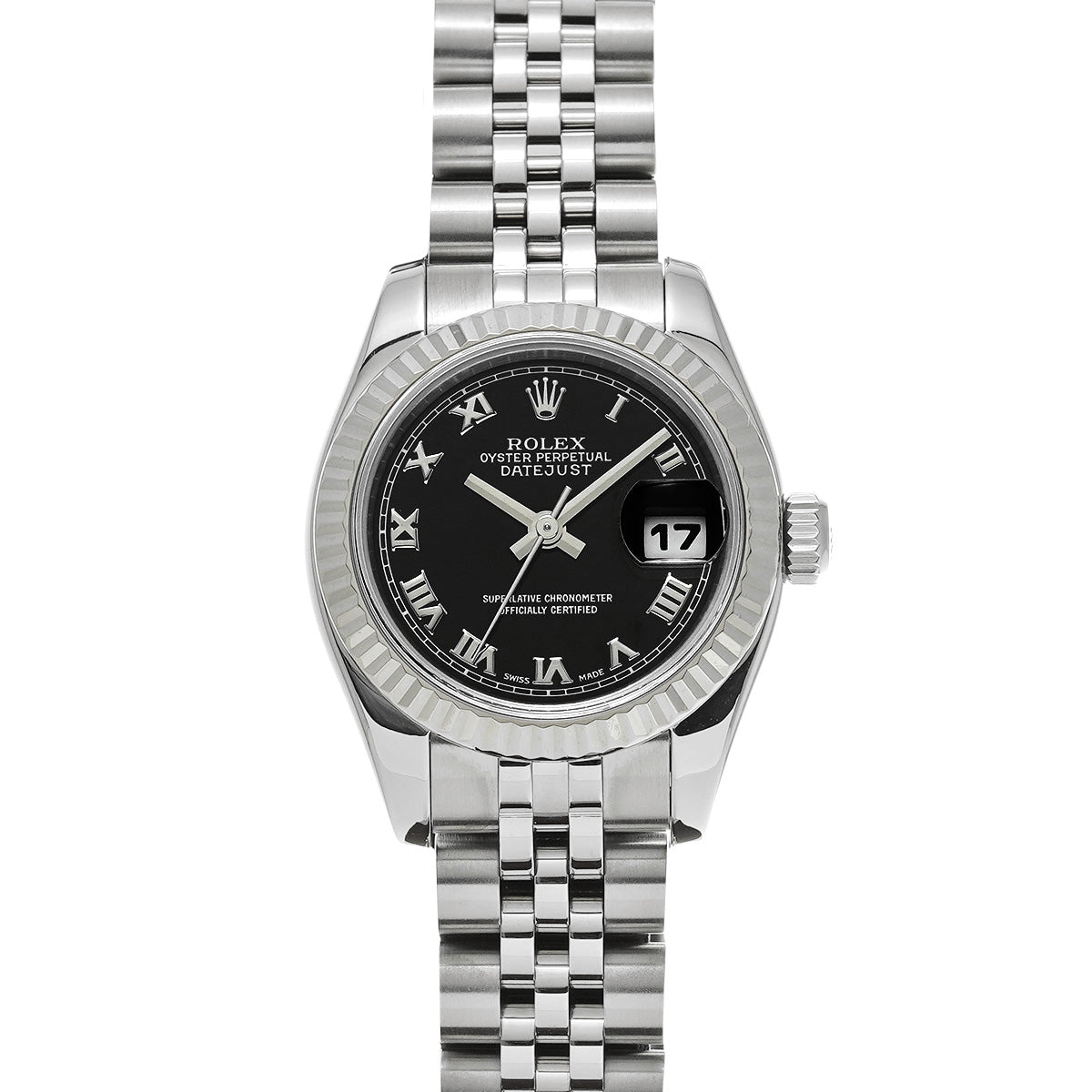DATE JUST 179174 D (made around 2005) Black ROLEX Ladies [Pre-Owned].