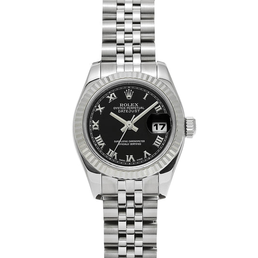 DATE JUST 179174 D (made around 2005) Black ROLEX Ladies [Pre-Owned].
