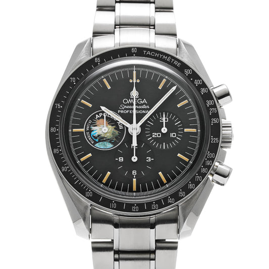 Speedmaster Professional Moon Watch Apollo 13 25th Anniversary 3595.52 Black OMEGA Men's [Pre-Owned].