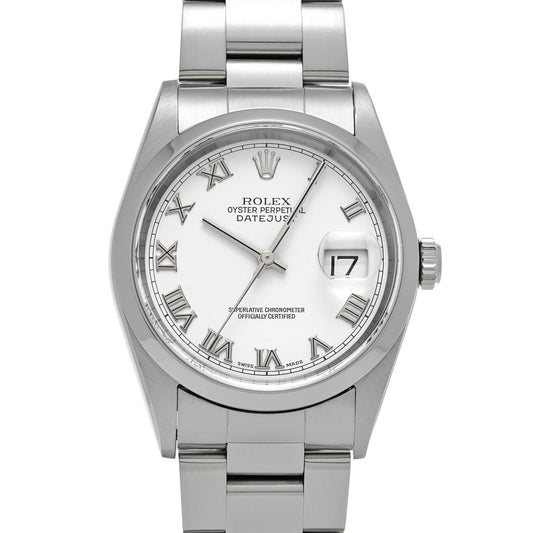 DATE JUST 16200 P (made around 2001) White ROLEX Men's [Pre-Owned].