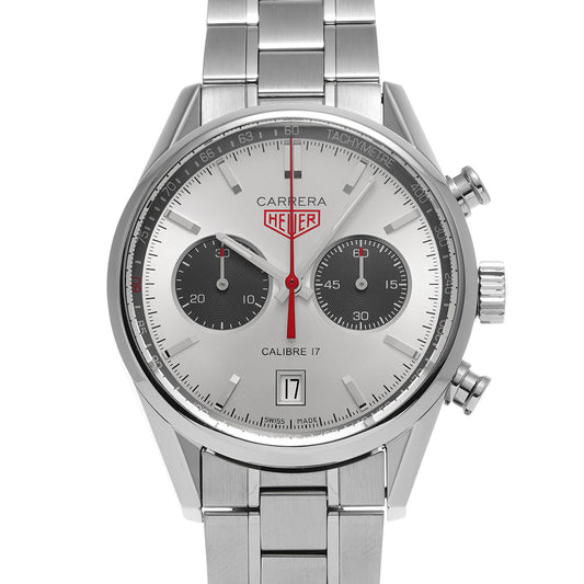 CARRERA Calibre 17 Chronograph Jack Heuer CV2119.BA0722 Silver/Black TAG HEUER Men's [Pre-Owned].