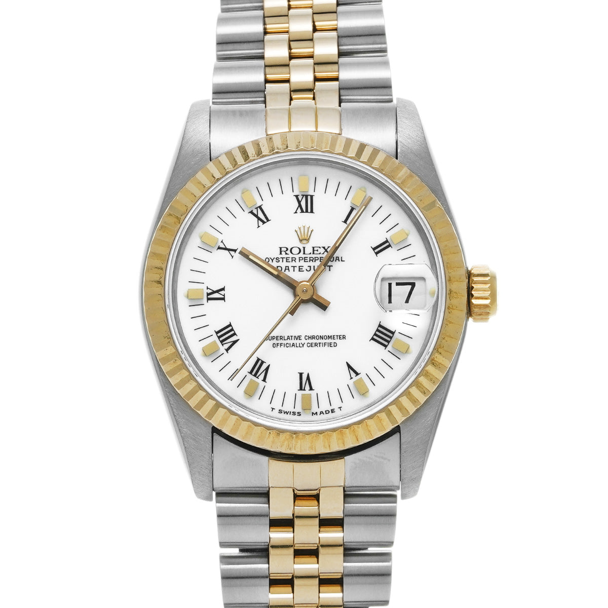 DATE JUST 68273 L (manufactured circa 1988) White ROLEX Unisex [Pre-Owned].