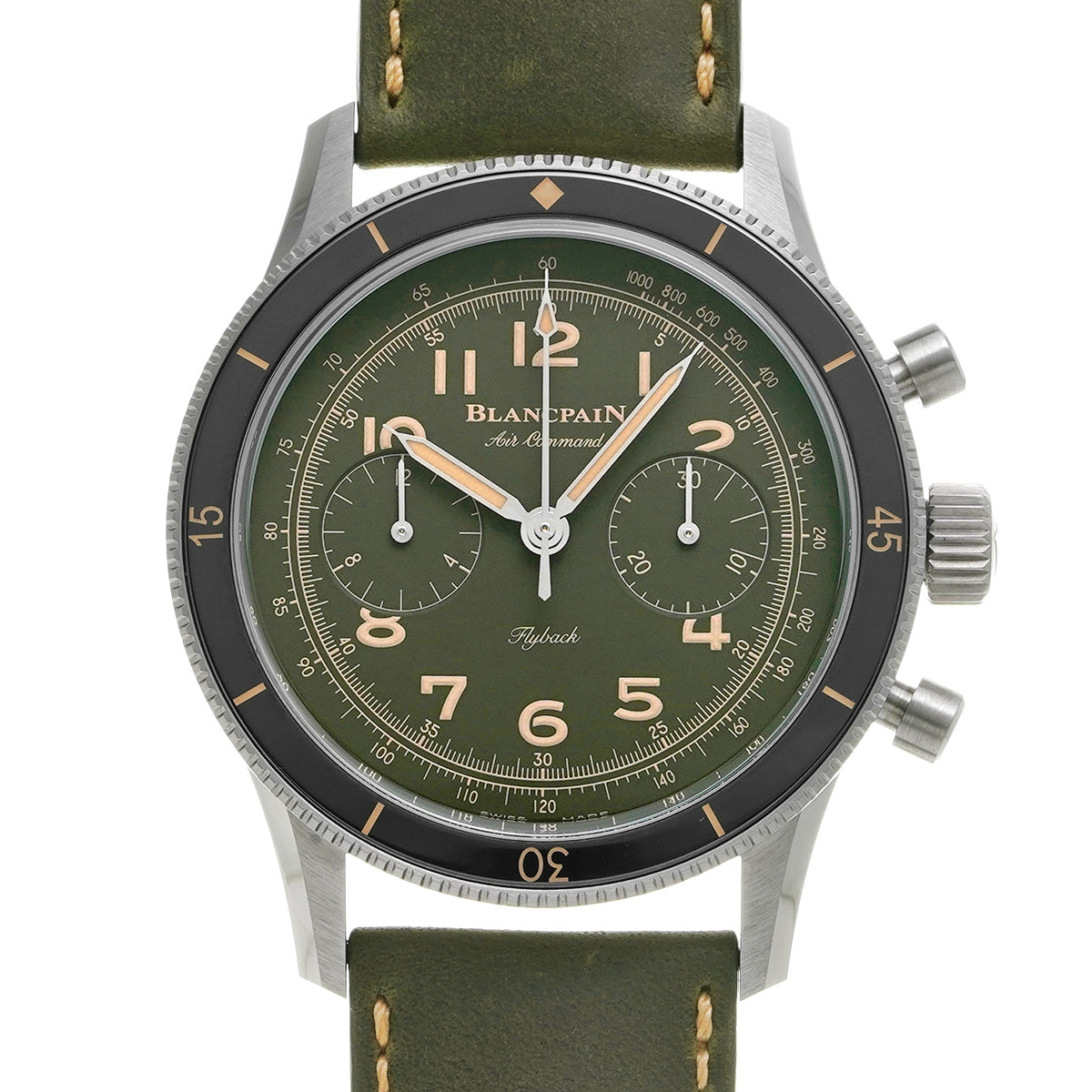 Aircommando Flyback Chronograph Limited edition of 200 pieces AC02-12B53-63B Green Blancpain Men's [Pre-Owned].
