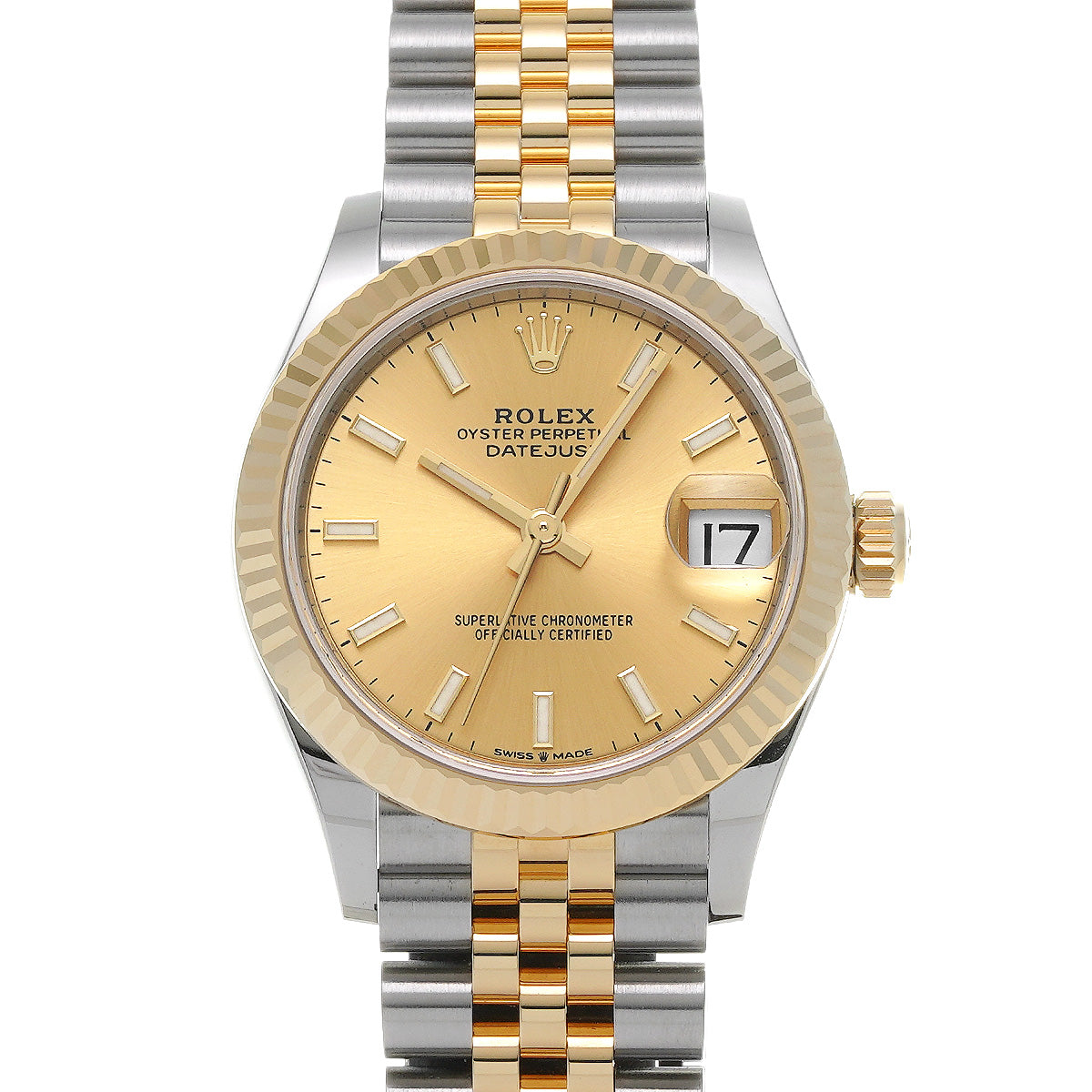 DATE JUST 31 278273 Random Serial Champagne ROLEX Unisex [Pre-owned].