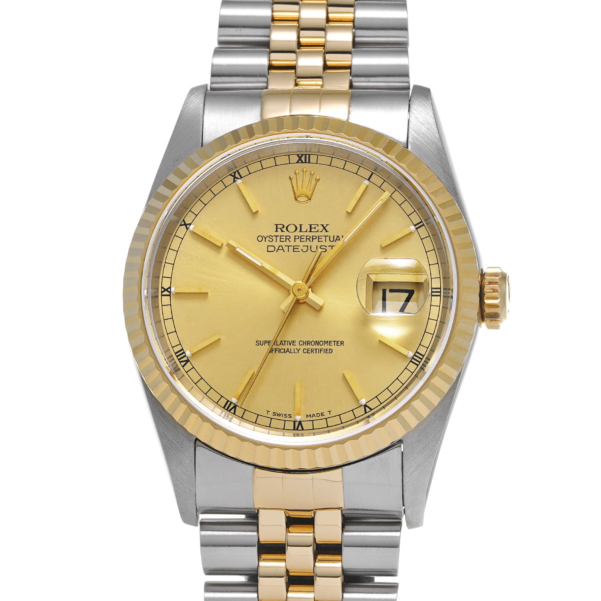 Datejust 16233 T (manufactured circa 1996) Champagne ROLEX Men's [Pre-Owned].