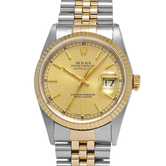 Datejust 16233 T (manufactured circa 1996) Champagne ROLEX Men's [Pre-Owned].