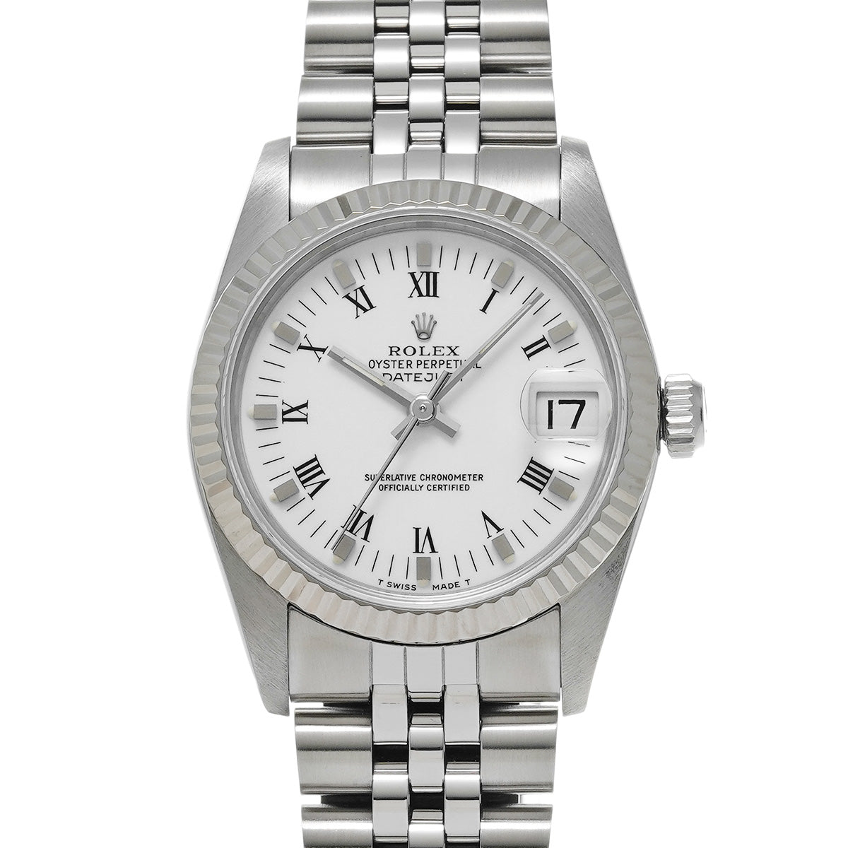 DATE JUST 68274 R (manufactured circa 1988) White ROLEX Unisex [Pre-Owned].