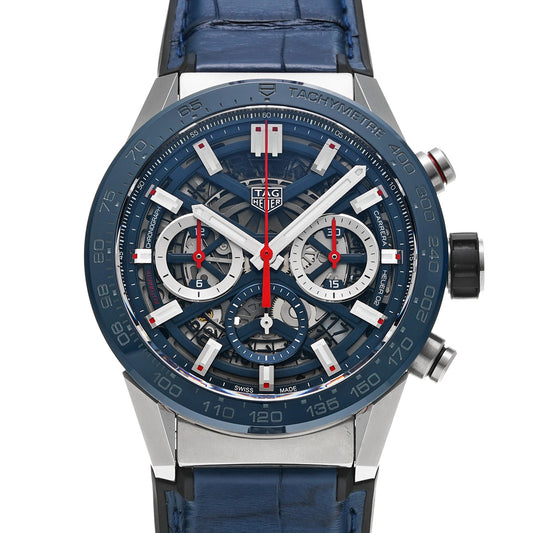 CARRERA Calibre Heuer 02 Chronograph CBG2011.FC6430 Blue TAG HEUER Men's [Pre-Owned].