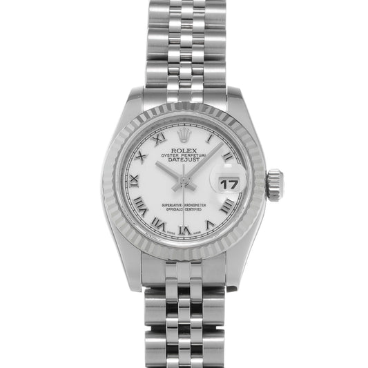 DATE JUST 179174 V (manufactured around 2009) White ROLEX Ladies [Pre-Owned].