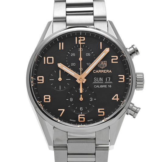 CARRERA Calibre 16 Chronograph Day Date CV2A1AB.BA0738 Black TAG HEUER Men's [Pre-Owned].