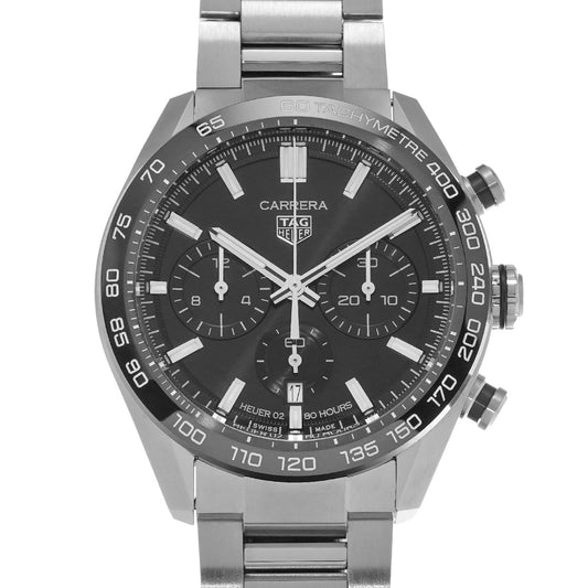 CARRERA Calibre Heuer 02 Sport Chronograph CBN2A1B.BA0643 Black TAG HEUER Men's [Pre-Owned].