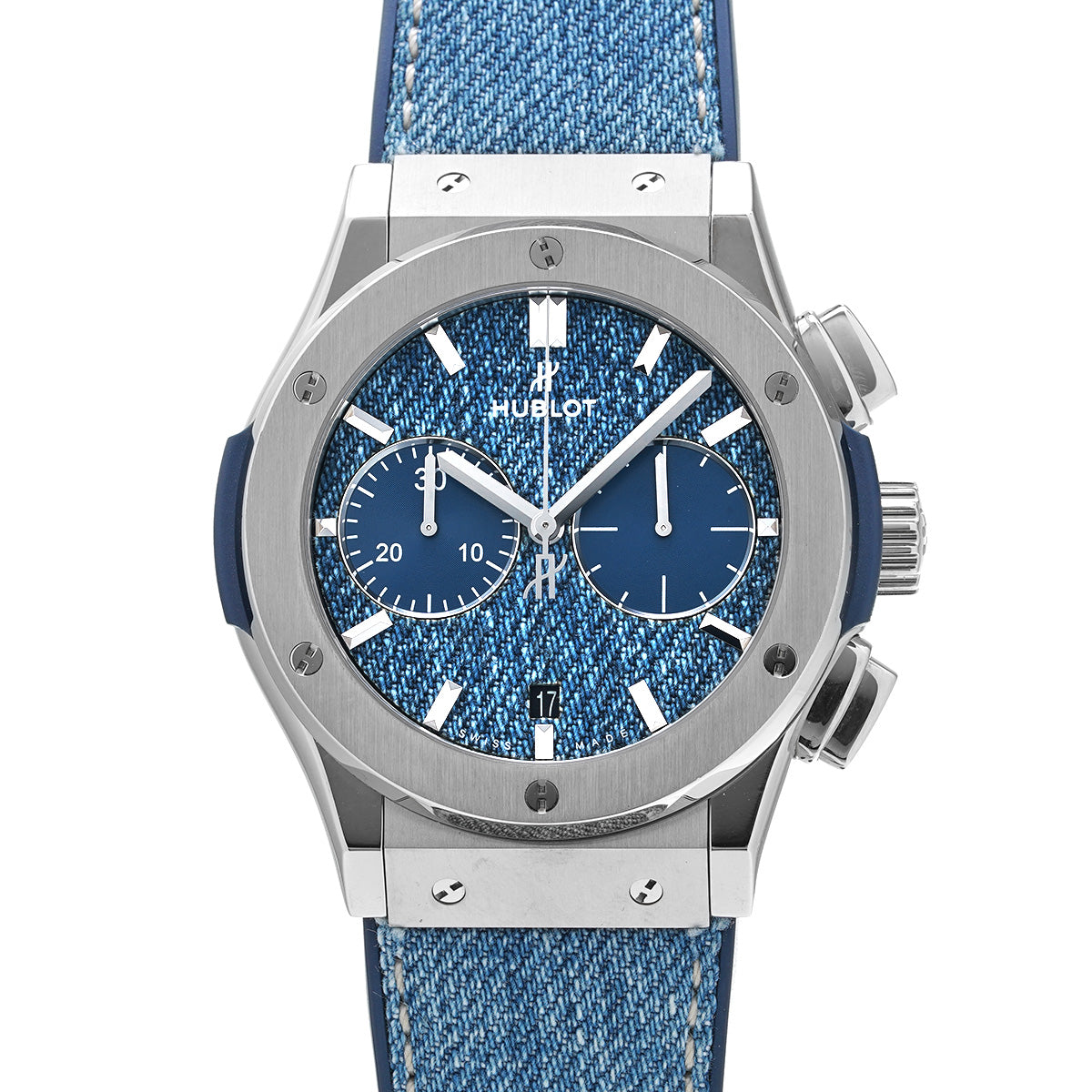 Classic Fusion Chronograph Jeans 521.NX.2770.NR.JPN18 Blue HUBLOT Men's [Pre-Owned].