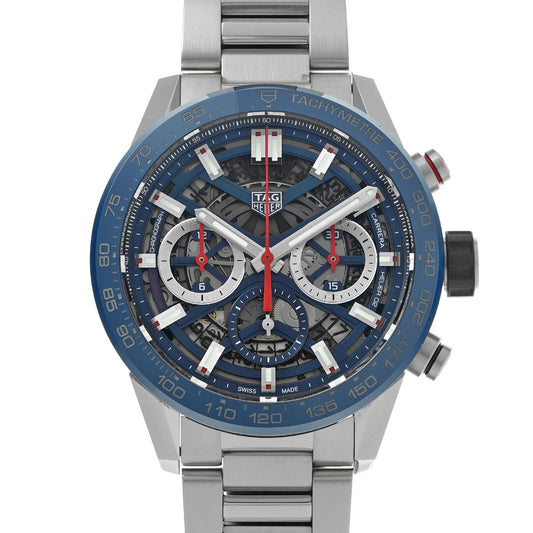 CARRERA Calibre Heuer 02 Chronograph CBG2011.BA0662 Blue TAG HEUER Men's [Pre-Owned].