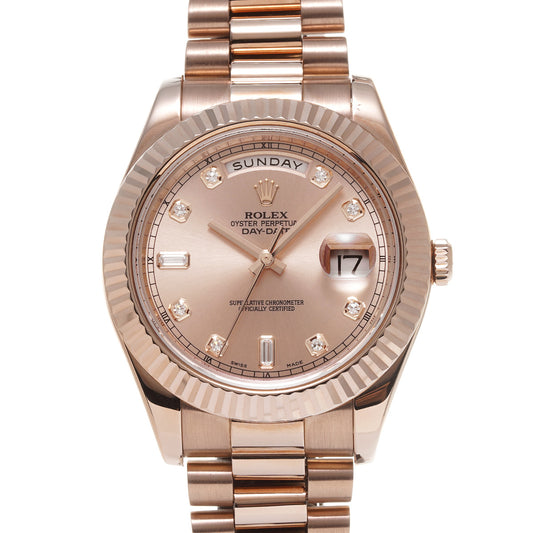 Day-Date II 218235A G (made around 2010) Pink/Diamond ROLEX Men's [Pre-Owned].