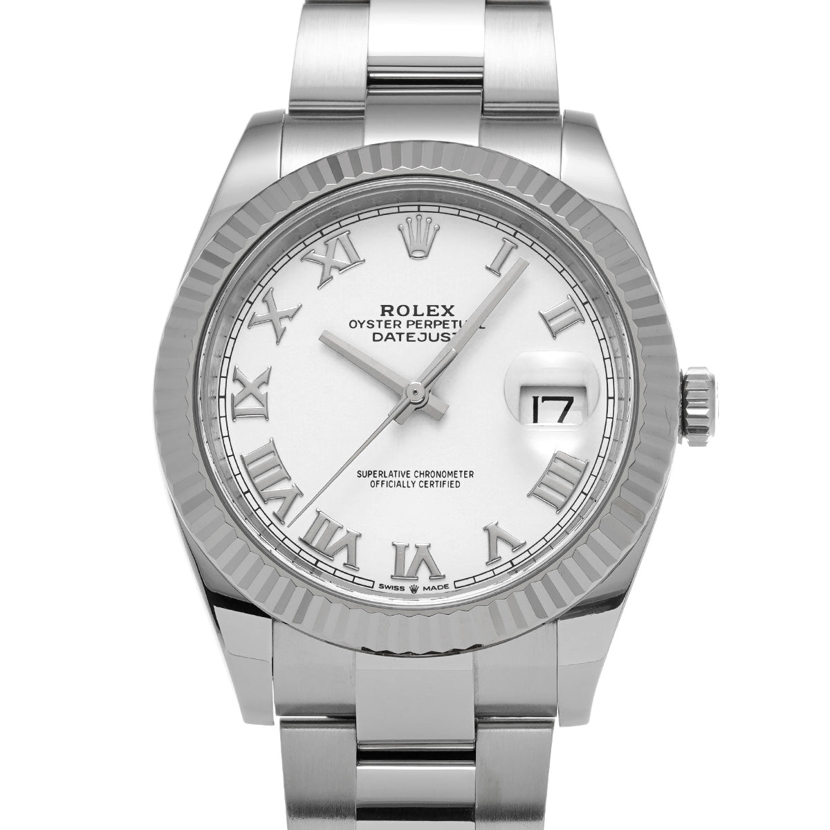 DATE JUST 41 126334 Random Serial White ROLEX Men's [Pre-Owned].