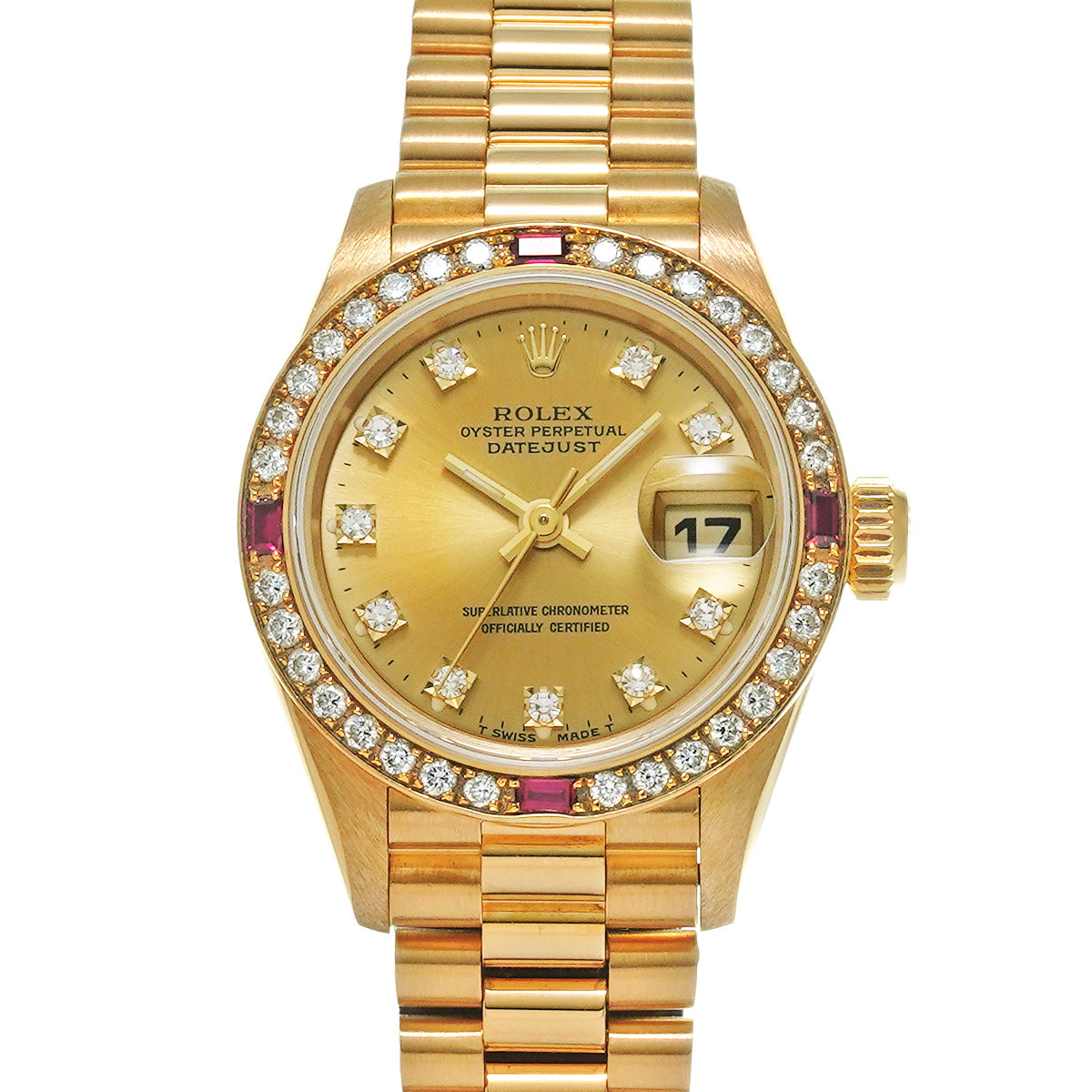 DATE JUST 69068G S (made around 1994) Champagne/Diamond ROLEX Ladies [Pre-Owned].