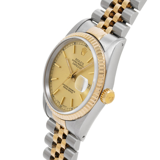 Datejust 16233 L (manufactured circa 1988) Champagne ROLEX Men's [Pre-Owned].