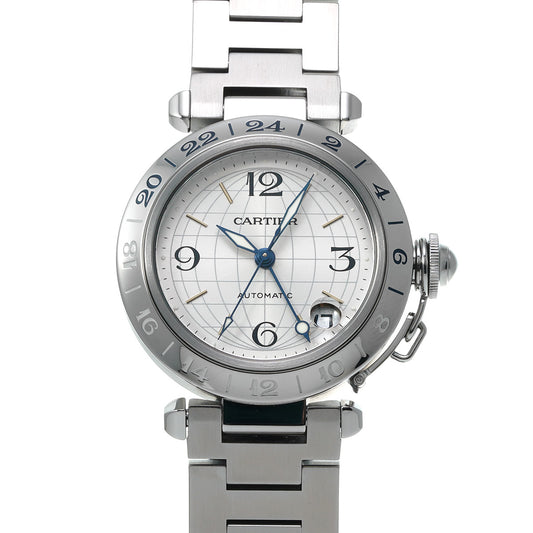 Pasha C Meridien GMT W31029M7 Silver CARTIER Unisex [Pre-Owned].