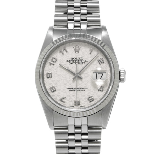 Datejust 16234 L (manufactured circa 1989) Ivory Computer ROLEX Men's [Pre-Owned].