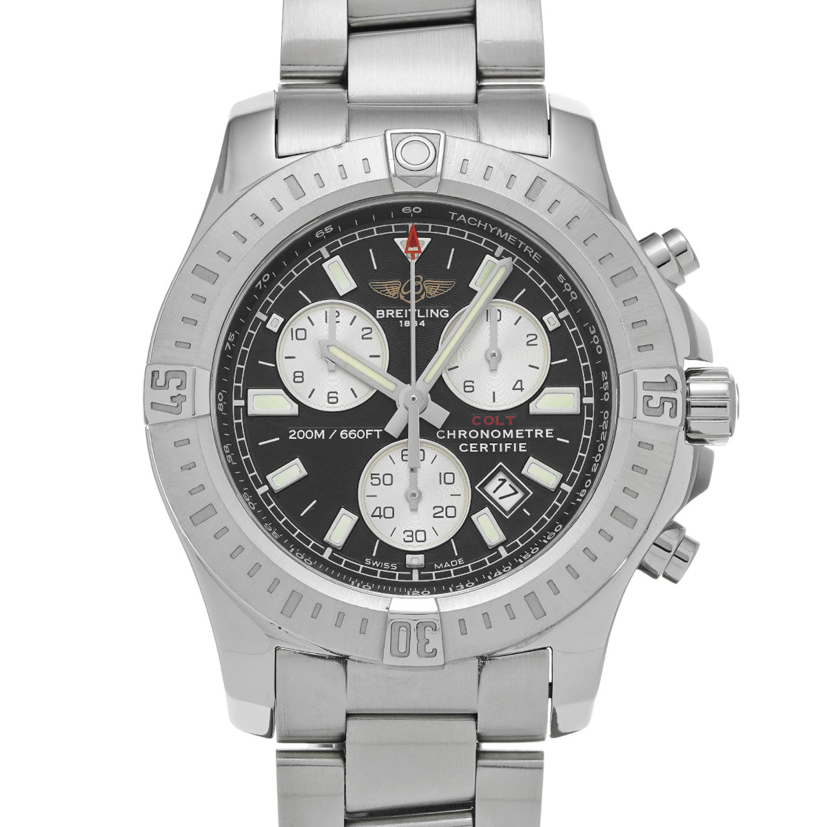 Corto Chronograph A7338811/BD43 Black/Silver BREITLING Men's [Pre-Owned].