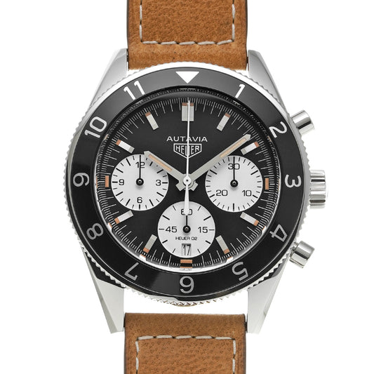 Autavia Heritage Calibre Heuer 02 Chronograph CBE2110.FC8226 Black/White TAG HEUER Mens [Pre-Owned]