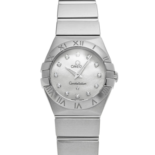 Constellation Quartz 123.10.24.60.55.001 White MOP/Diamond OMEGA Ladies [Pre-owned].