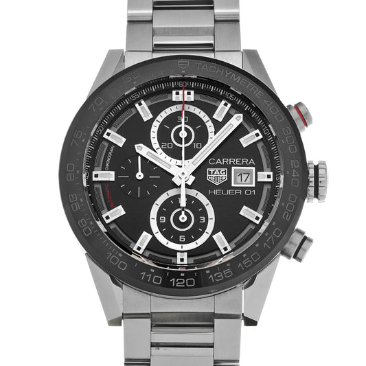 CARRERA Calibre Heuer 01 CAR201Z.BA0714 Black TAG HEUER Men's [Pre-Owned].