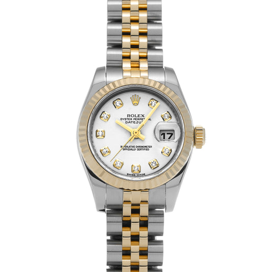 DATE JUST 179173G G (made around 2011) White/Diamond ROLEX Ladies [Pre-Owned].