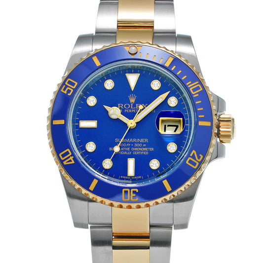 Submariner Date 116613GLB V (manufactured circa 2009) Blue/Diamond ROLEX Men's [Pre-Owned].