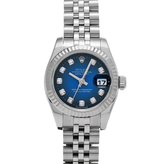 DATE JUST 179174G Blue Gradation/Diamond ROLEX Ladies [Pre-Owned].