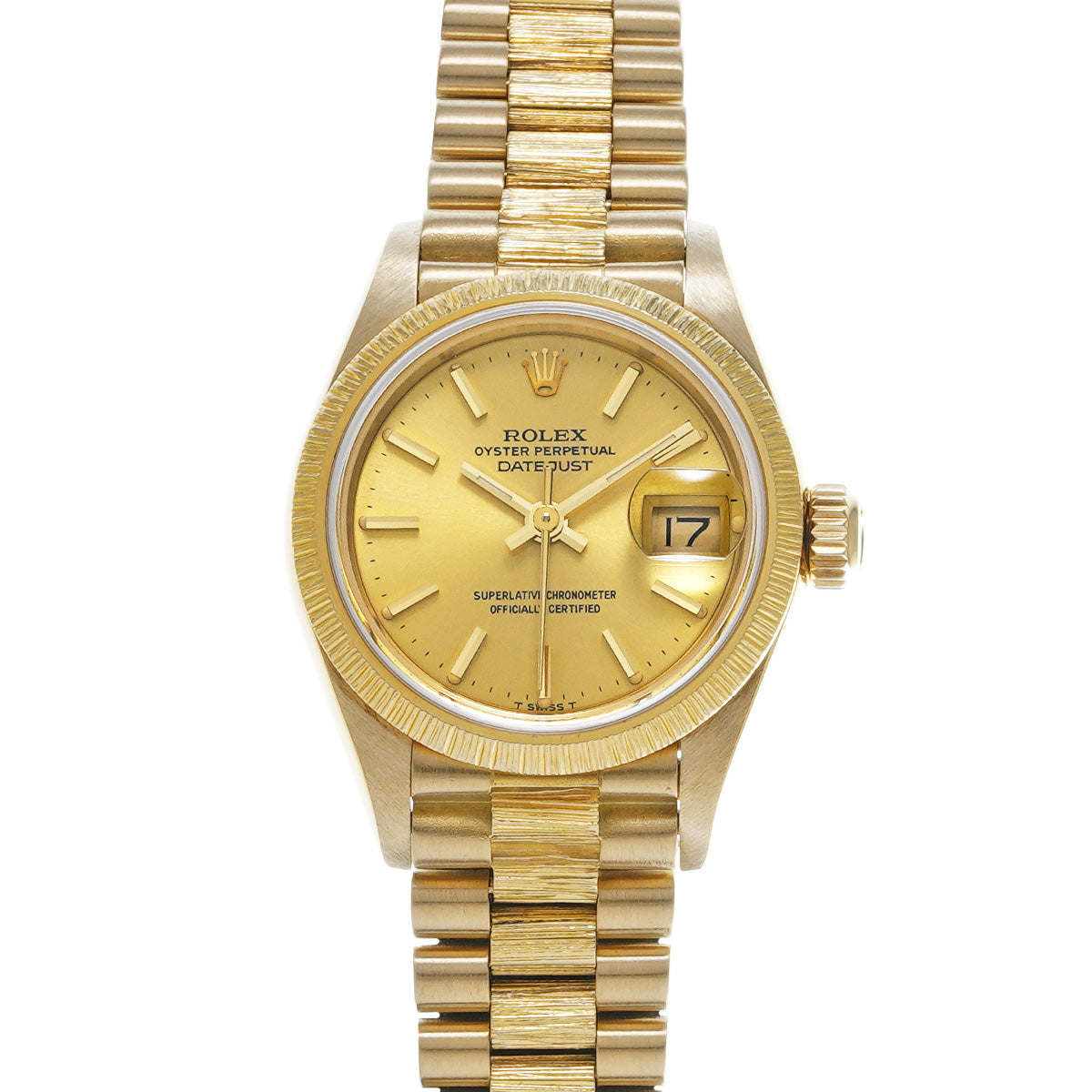 DATE JUST BARK 69278 84th (manufactured circa 1984) Champagne ROLEX Ladies [Pre-Owned].