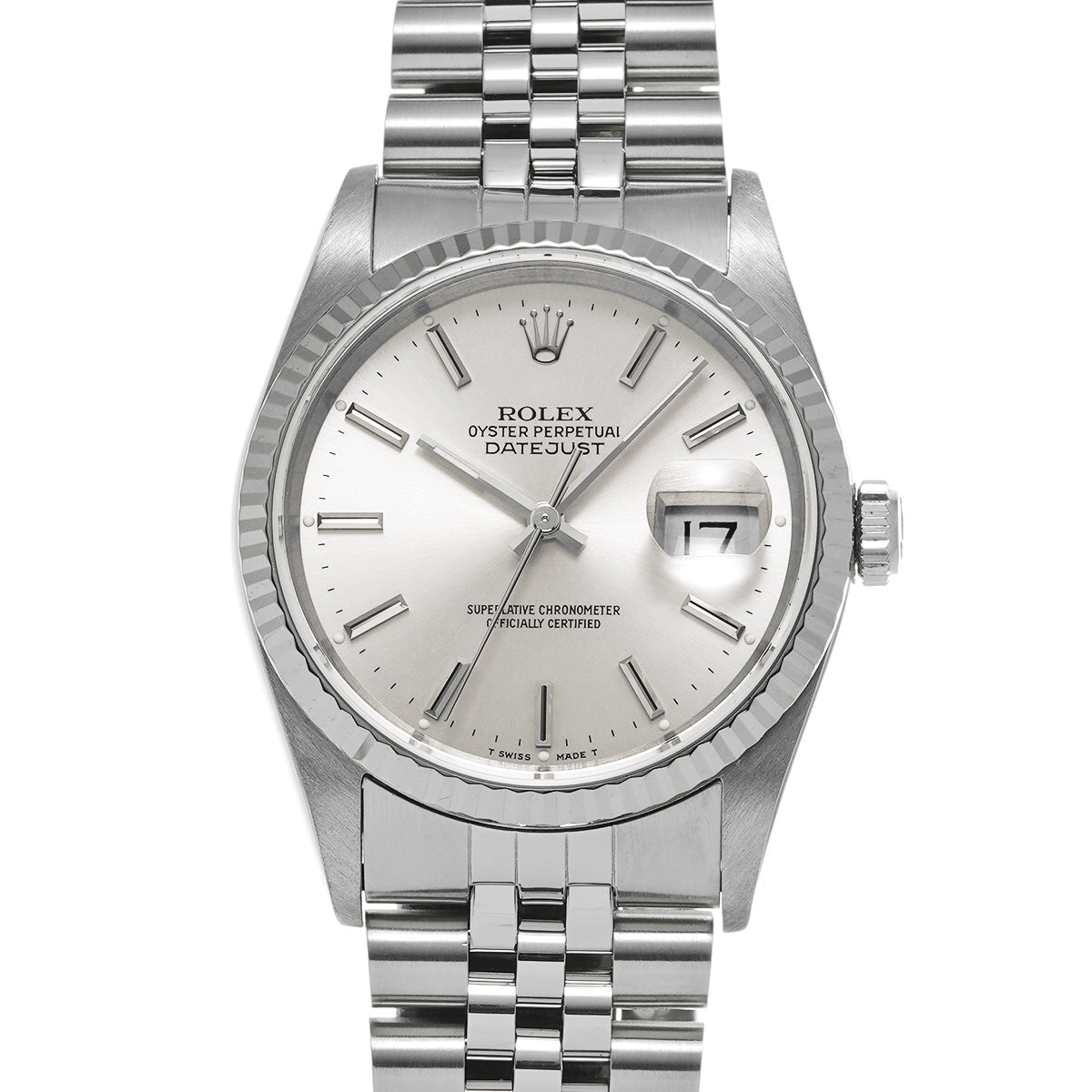 Datejust 16234 E (manufactured circa 1990) Silver ROLEX Men's [Pre-owned].